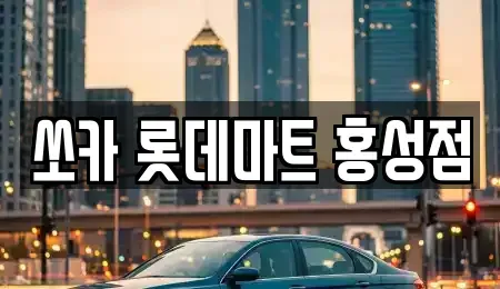 충남 홍성군 금마면 렌트카 전문 쏘카 롯데마트 홍성점