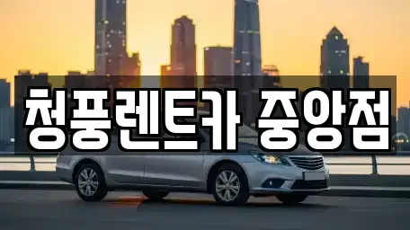 충북 청주시 상당구 월오동 렌트카 전문 청풍렌트카 중앙점
