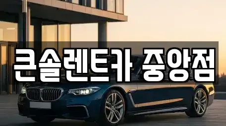 충청남도 천안시 동남구 구룡동 렌트카 전문 큰솔렌트카 중앙점