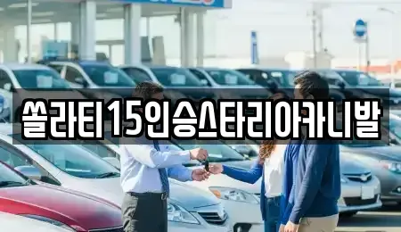 충청북도 제천시 모산동 렌트카 전문 쏠라티15인승스타리아카니발