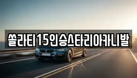충청북도 제천시 흑석동 렌트카 전문 쏠라티15인승스타리아카니발