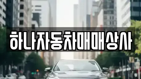 충청북도 제천시 흑석동 중고차매매 전문 하나자동차매매상사
