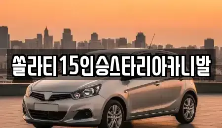 충청북도 충주시 직동 렌트카 전문 쏠라티15인승스타리아카니발
